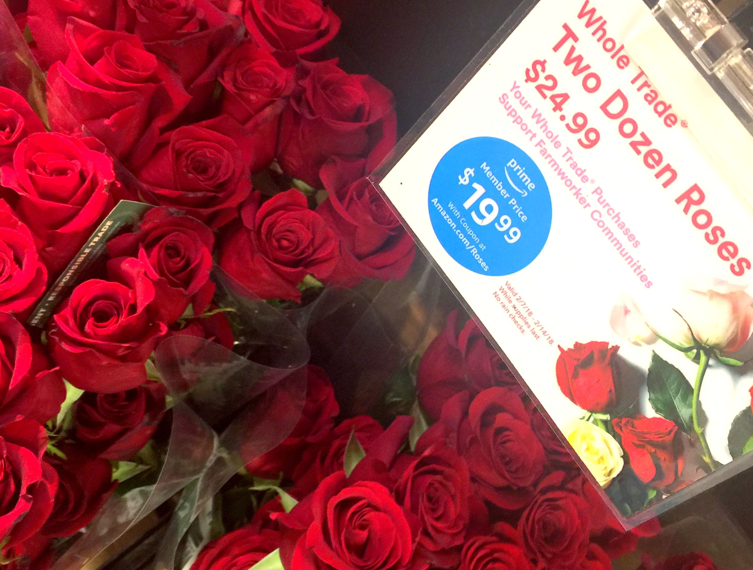 Amazon Prime sends love bouquet to Whole Foods shoppers